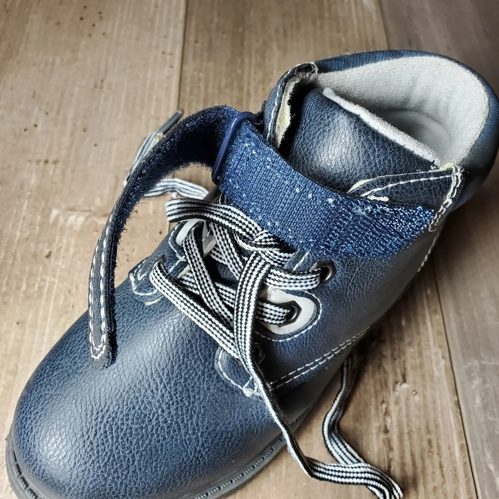 Carter's Toddler Boy Navy Blue Mitch Boots High-Top Shoes Size 11M NWOT